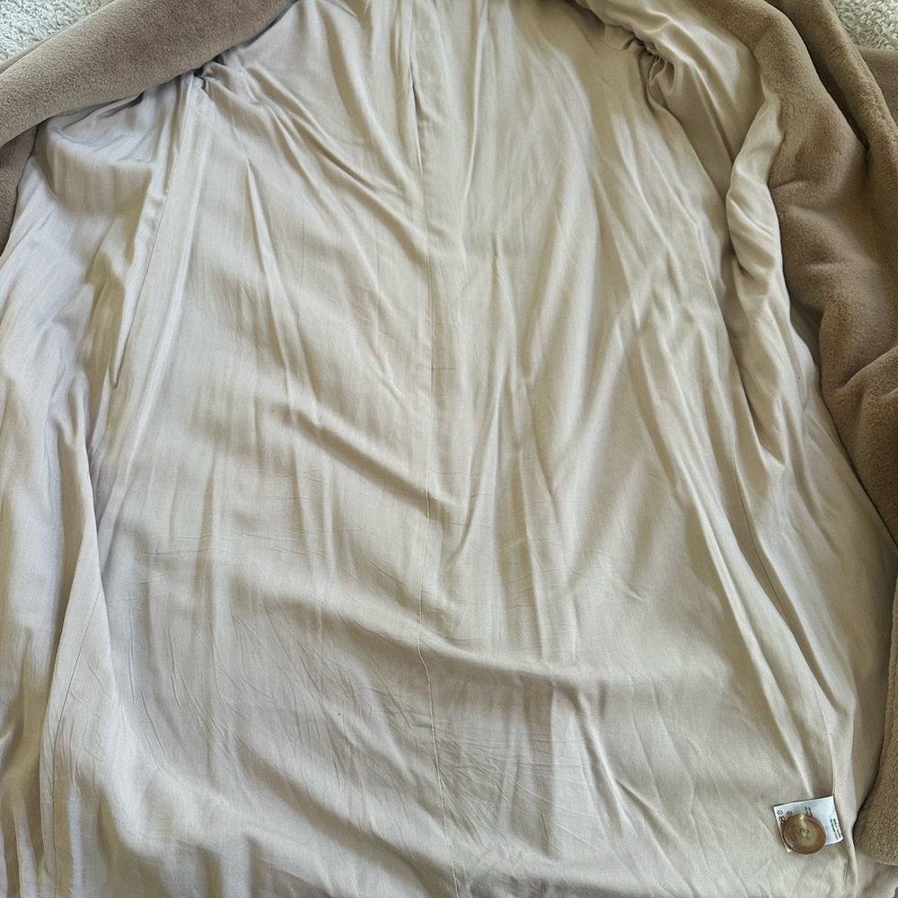 Reformation Hank Teddy Tan Double-Breasted Coat - Picture 6 of 7